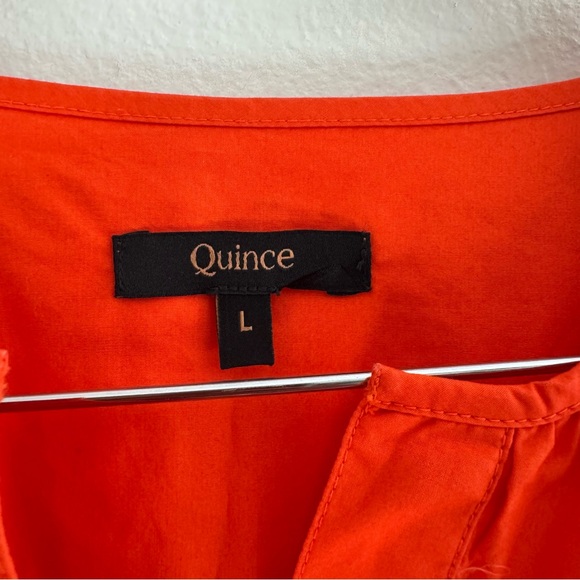 Quince 100% Organic Cotton Poplin Tiered Maxi Dress size Large - Picture 10 of 13